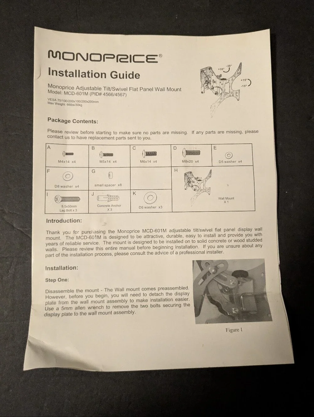 MONOPRICE adjustable flat